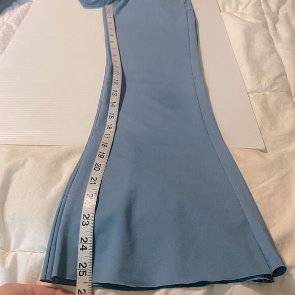 Custom made solo dance costume blue flair pants top rhinestone 2 piece set - 10 - Picture 9 of 15